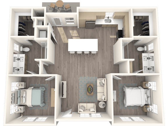 Solace Apartments E1 Cottage Floor Plan