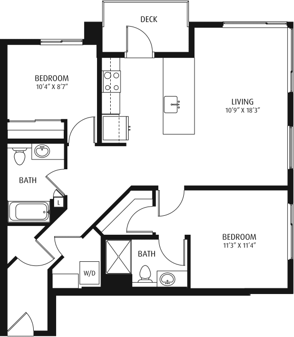 Artix Apartments E2 2D Floor Plan