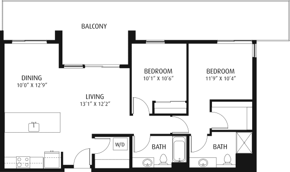 Artix Apartments E3 2D Floor Plan