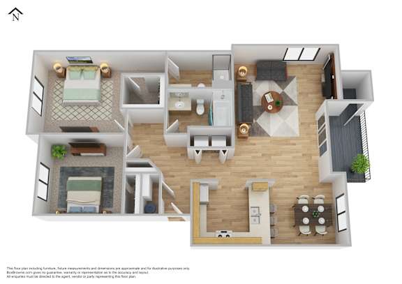 Eagle Rock Apartments in Spokane Valley, Washington Two Bedroom Floor Plan