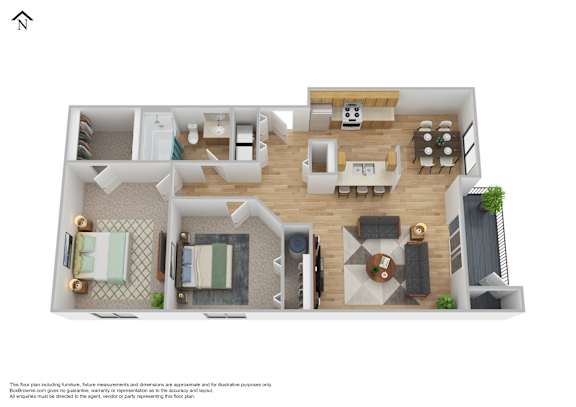 Eagle Rock Apartments in Spokane Valley, Washington Two Bedroom Floor Plan