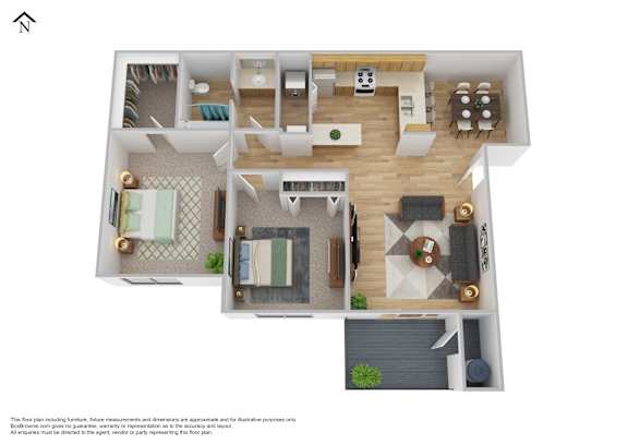 Eagle Rock Apartments in Spokane Valley, Washington Two Bedroom Floor Plan