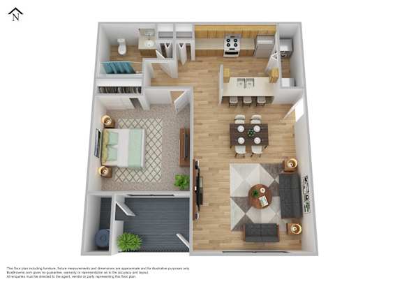 Eagle Rock Apartments in Spokane Valley, Washington One Bedroom Floor Plan