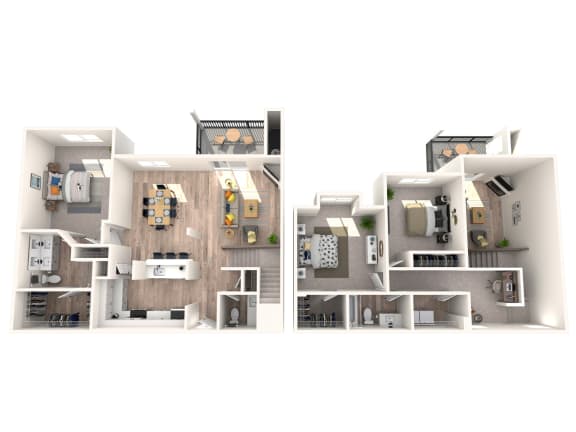 Evans Creek at Woodbridge Apartments in Redmond, Washington Marymoor Renovated Floor Plan