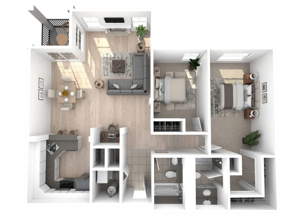 Villaggio on Yarrow Bay Apartments Florence Renovated Floor Plan