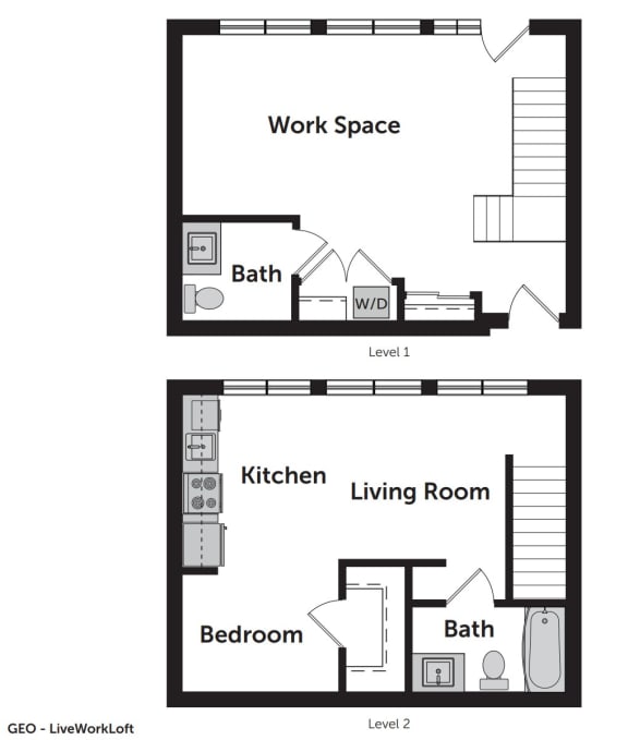GEO Apartments Live Work Loft Floor Plan