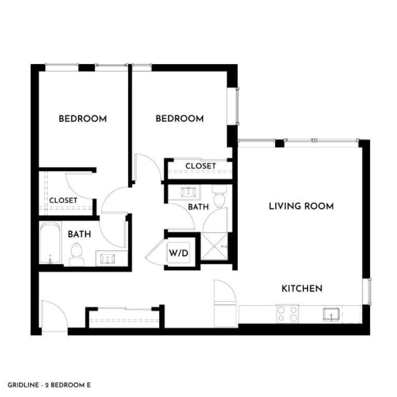 Gridline Apartments in Seattle, Washington 2 Bedroom E Floor Plan