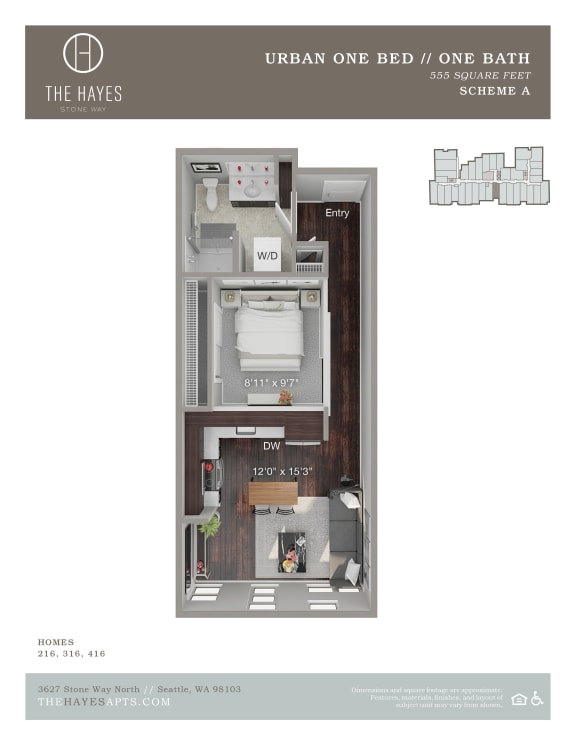The Hayes on Stone Way Apartments Open B at The Hayes on Stone Way, Seattle