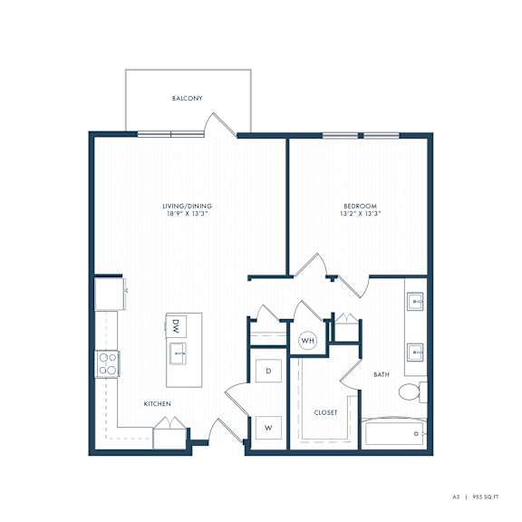 Jovie Lakeway Apartments in Lakeway, Texas One Bedroom Floor Plan