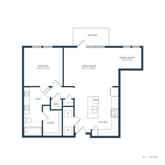 Jovie Lakeway Apartments in Lakeway, Texas One Bedroom Floor Plan