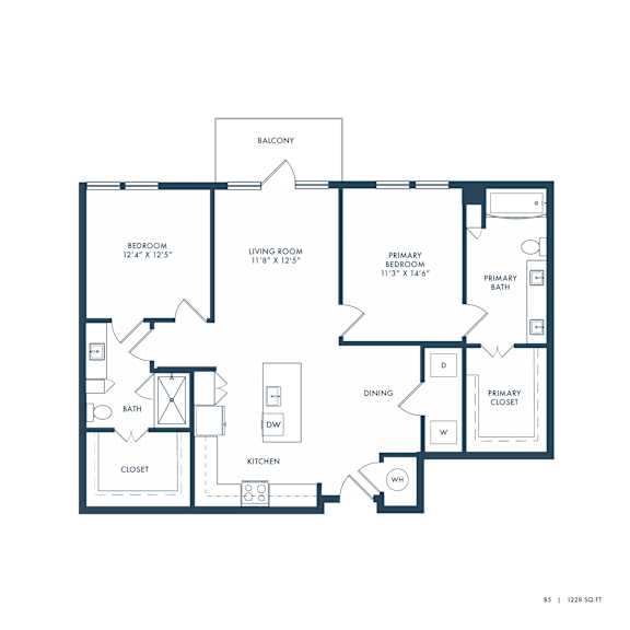 Jovie Lakeway Apartments in Lakeway, Texas Two Bedroom Floor Plan