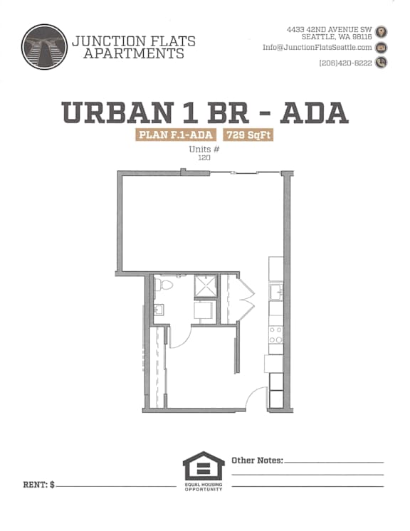 Junction Flats and Landing One Bedroom R Flats Floor Plan