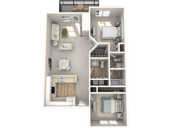 Keeler's Corner Apartments in Lynnwood, Washington Pine B Floor Plan