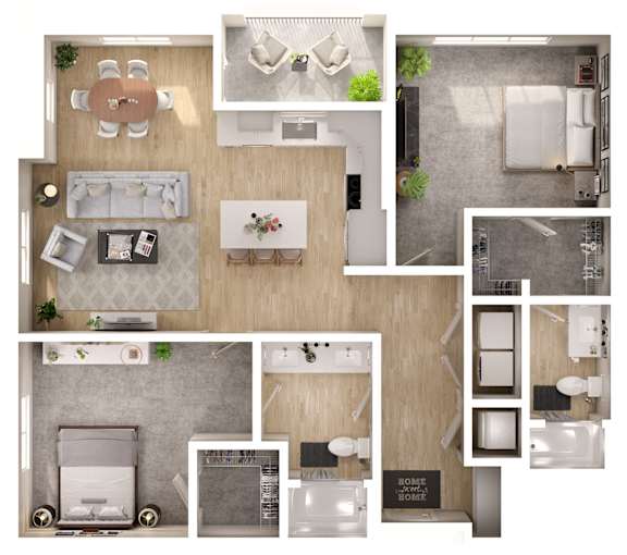 A series of images showing different rooms of a house.