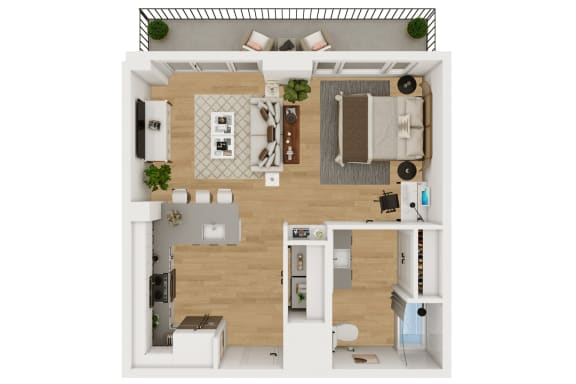 A1 LW Floor Plan at Lenox Burnet, Austin, TX