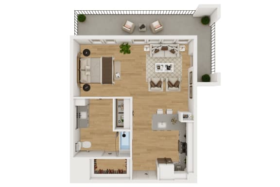 A3 LW Floor Plan at Lenox Burnet, Austin, 78757