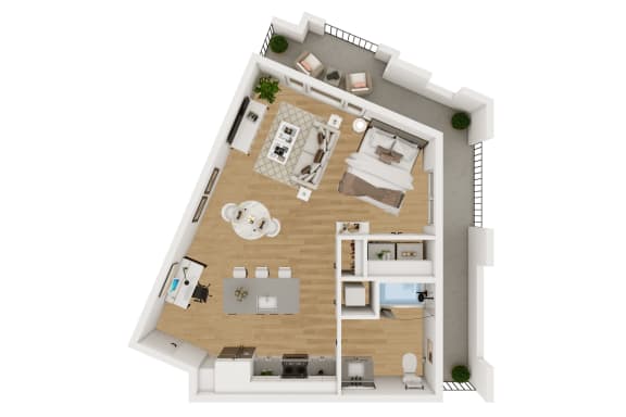 A5 LW Floor Plan at Lenox Burnet, Austin Texas