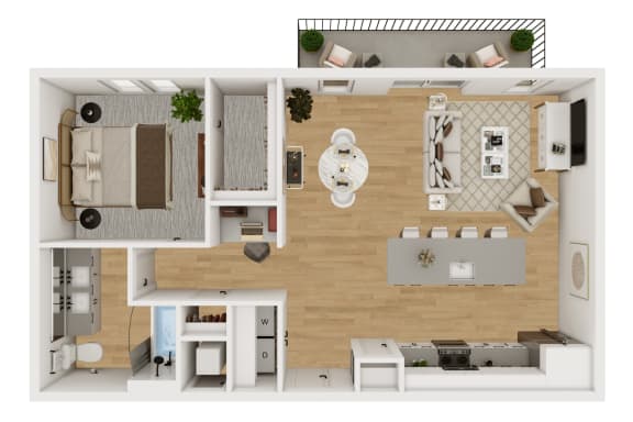 A7 Floor Plan at Lenox Burnet, Texas, 78757