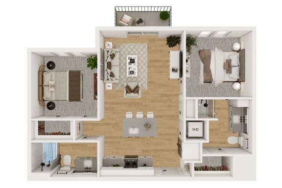 B1 Floor Plan at Lenox Burnet, Austin, TX
