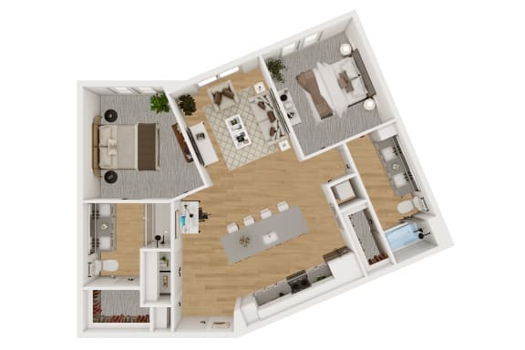 B3 Floor Plan at Lenox Burnet, Austin Texas