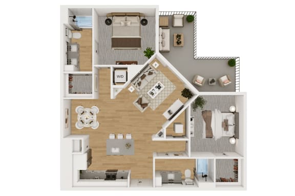 B6 Floor Plan at Lenox Burnet, Texas, 78757