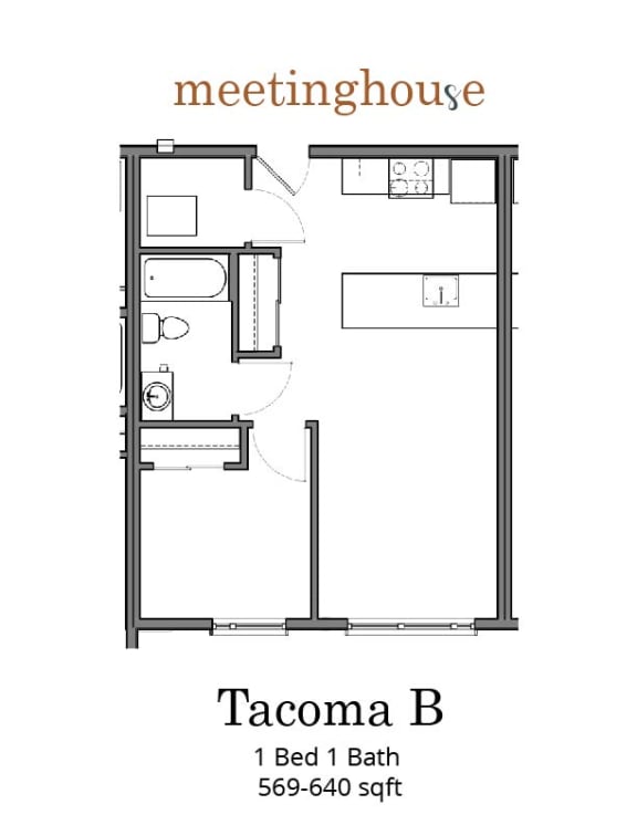 Meetinghouse Apartments Tacoma B Floor Plan