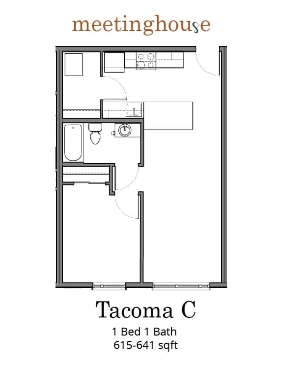Meetinghouse Apartments Tacoma C Floor Plan