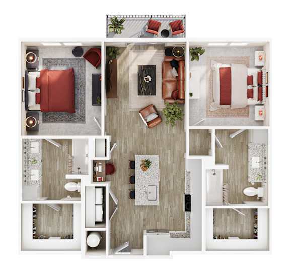 A series of images showing different room layouts with a focus on seating arrangements and furniture.