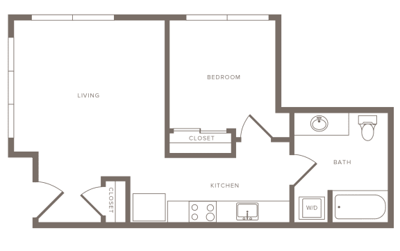 1 bedroom 1 bathroom A at Wilcox, Seattle