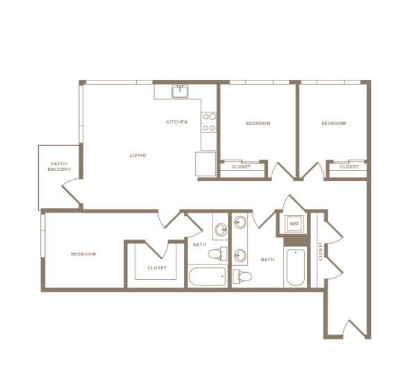 3 bedroom 2 bath floor plan 3 bedroom 2 bath floor plan at Wilcox, Seattle