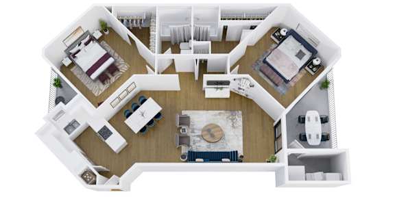 Moxi Apartments in Peoria, Arizona Saguaro Floor Plan