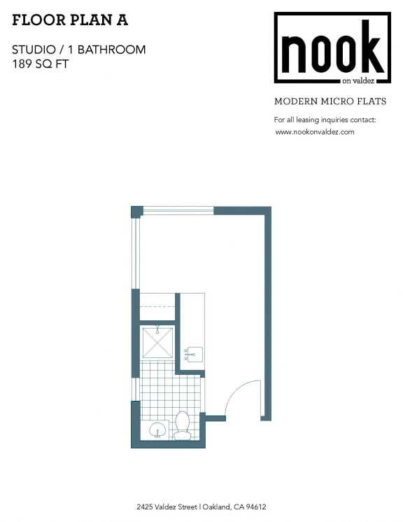 floor plan of a studio apartment