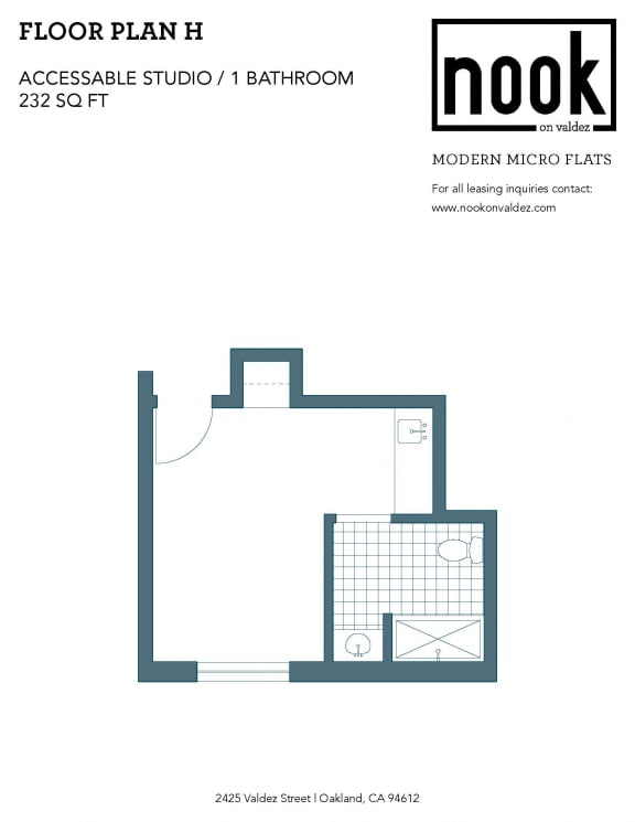 floor plan of a studio apartment
