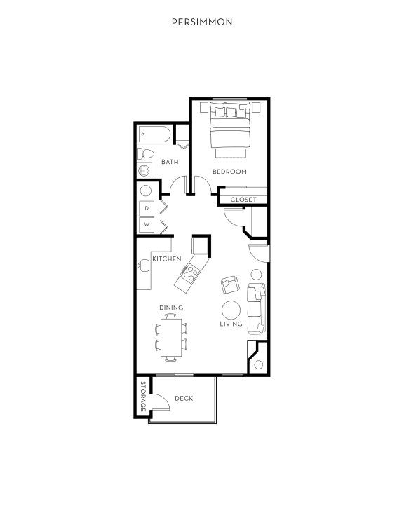 Orchard Ridge Apartments Persimmon Renovated Floor Plan