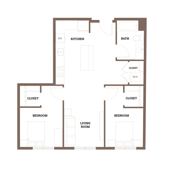 2 bed 2 bath B at Ironside Apartments, Spokane , WA