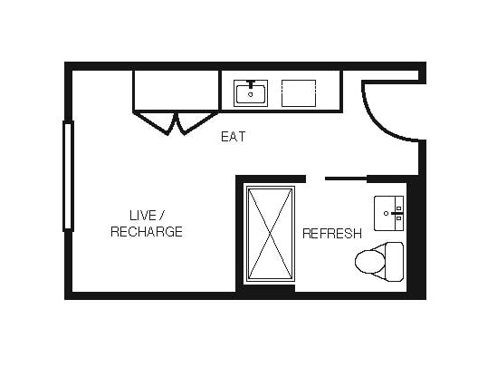Electric Lofts Studio A & B Floor Plan