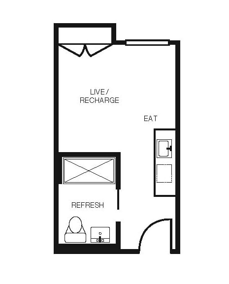 Electric Lofts Studio E & F Floor Plan