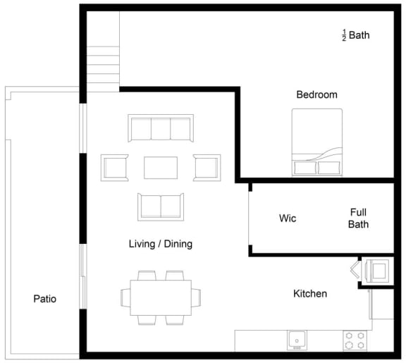 an illustration of a floor plan of a house