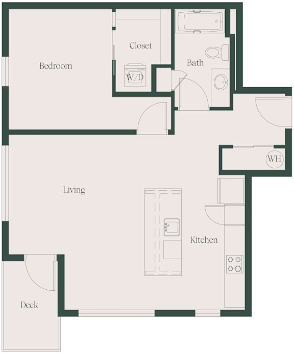 1Bed1Bath_L at Cru at Willows Apartments, Redmond, 98052