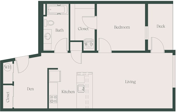 1B1B_D at Cru at Willows Apartments, Redmond, Washington, 98052