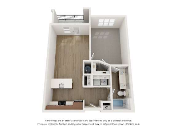 The Donovan Apartments in Lee's Summit, Missouri One Bedroom Floor Plan
