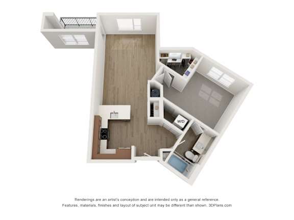 The Donovan Apartments in Lee's Summit, Missouri One Bedroom Floor Plan