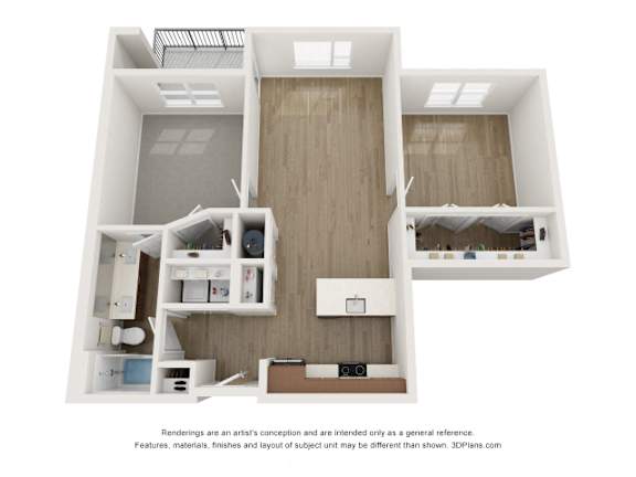 The Donovan Apartments in Lee's Summit, Missouri One Bedroom Floor Plan