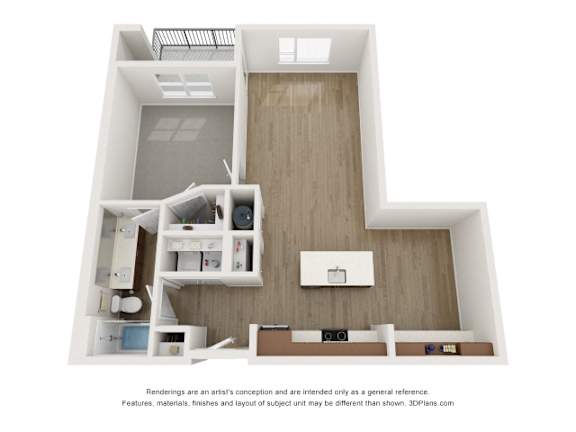 The Donovan Apartments in Lee's Summit, Missouri One Bedroom Floor Plan
