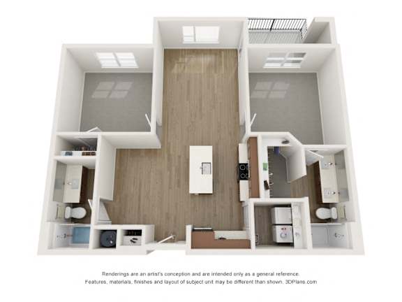 The Donovan Apartments in Lee's Summit, Missouri Two Bedroom Floor Plan