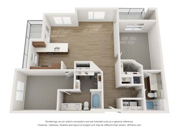 The Donovan Apartments in Lee's Summit, Missouri Two Bedroom Floor Plan