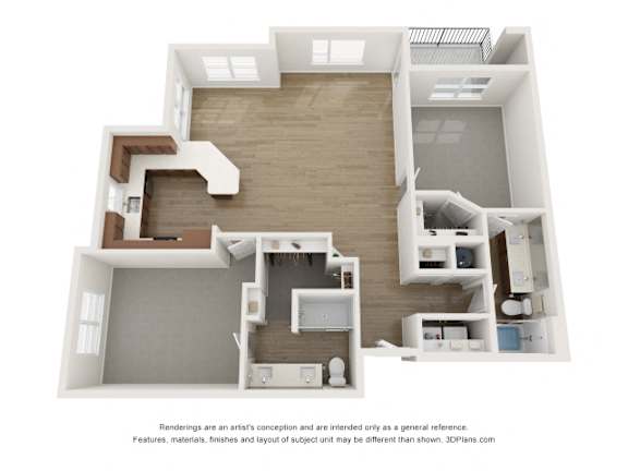The Donovan Apartments in Lee's Summit, Missouri Two Bedroom Floor Plan