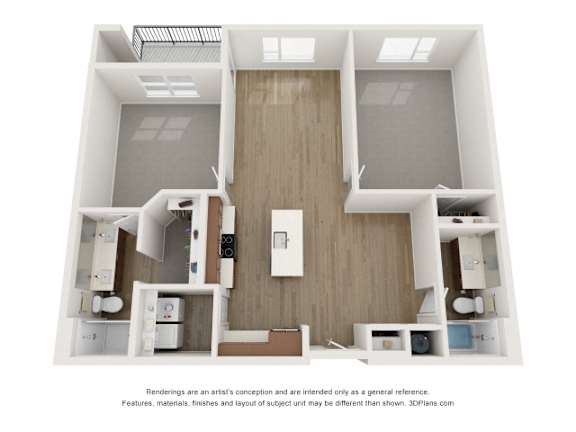 The Donovan Apartments in Lee's Summit, Missouri Two Bedroom Floor Plan