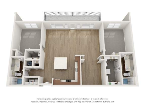 The Donovan Apartments in Lee's Summit, Missouri Two Bedroom Floor Plan