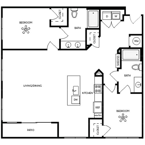 Floor Plan  Axis Midtown Apartments in Atlanta, Georgia Penthouse Floor Plan
